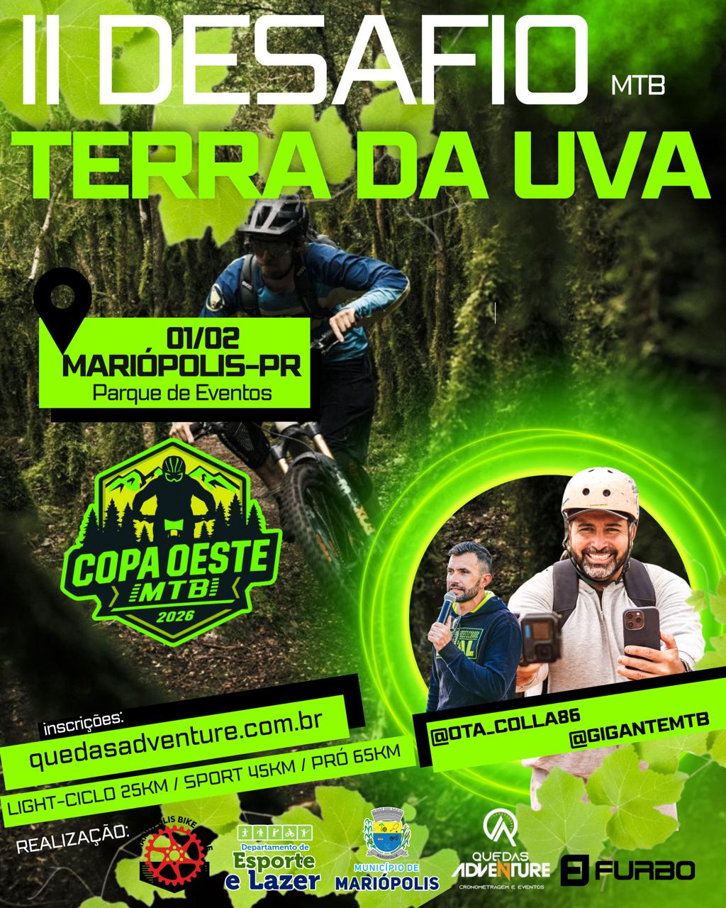 2° DESAFIO TERRA DA UVA - 1ª ETAPA COPA OESTE MTB 2026